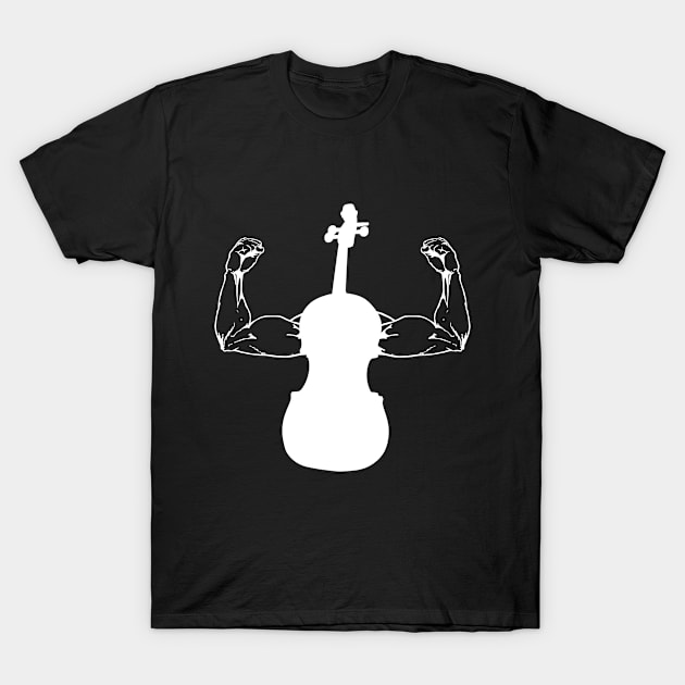 Fit As A Fiddle Funny Fitness Pun Violinist Weights Gift T-Shirt by HuntTreasures